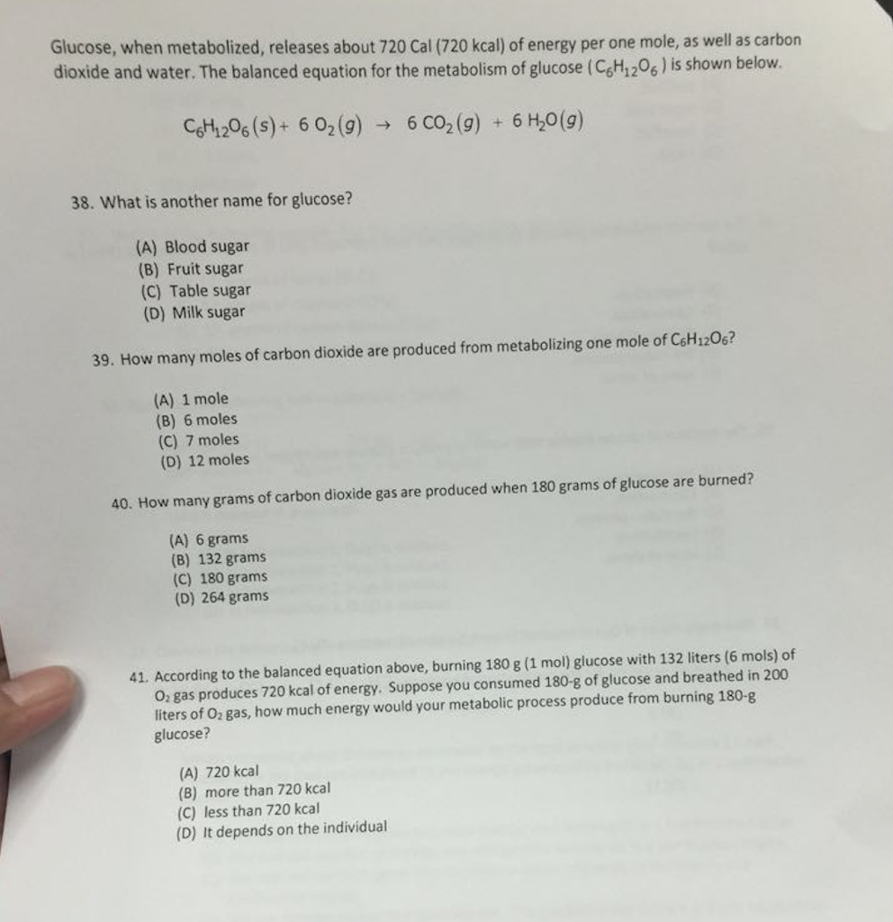 Solved Glucose When Metabolized Releases About 720 Cal Chegg Com Solved Glucose When Metabolized Releases About 720 Cal Chegg Com