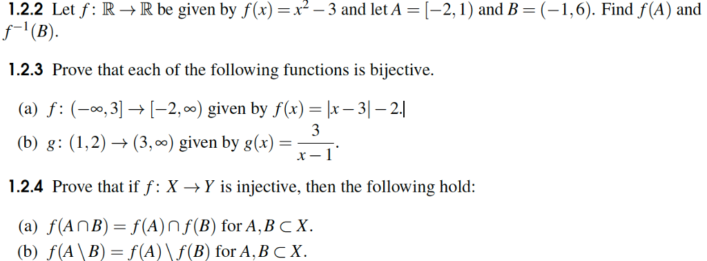 Let F R Rightarrow R Be Given By F X X 2 3 And Chegg Com