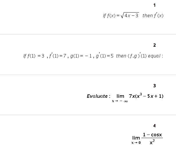 Solved 1 If F X 4x 3 Then F X 2 If F 1 3 F 1 7 Chegg Com