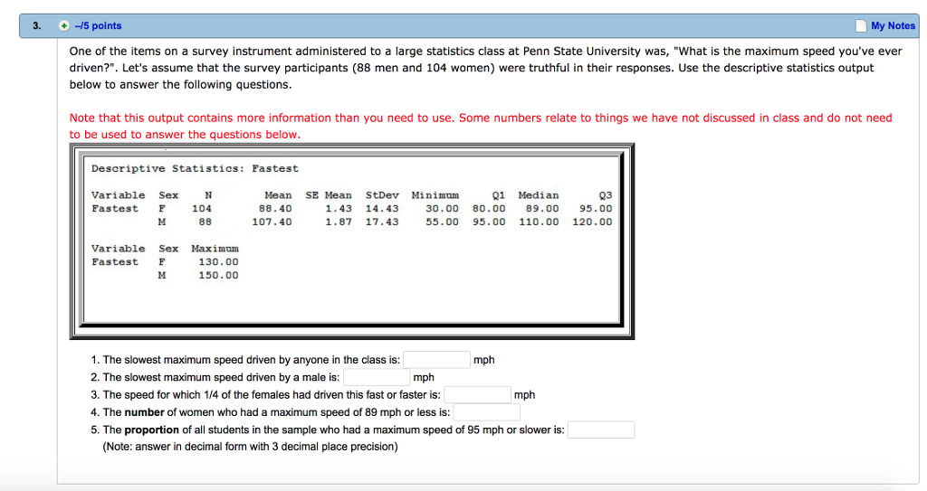 Solved 3 15 Points My Notes One Of The Items On A Survey - 15 points my notes one of the items on a survey instrument administered to