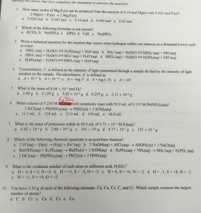 Solved How Many Moles Of Mg 3p 2 S Can Be Produced From Chegg Com