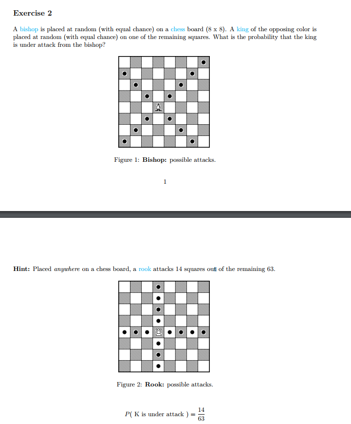 You are given an 8×8 chessboard. If two distinct squares are chosen  uniformly at random What is the probability that two rooks placed on these  squares attack each other? - Quora