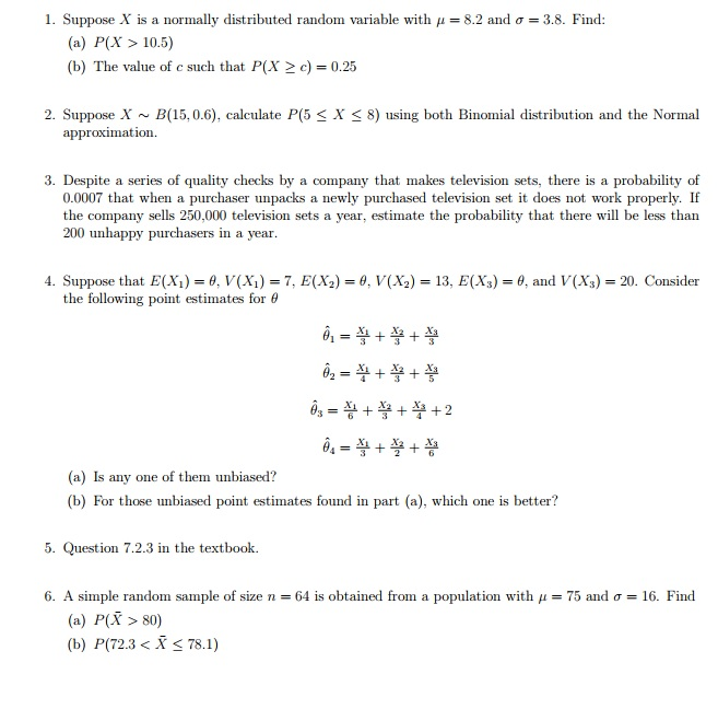 Solved I Suppose X Is A Normally Distributed Random Vari Chegg Com