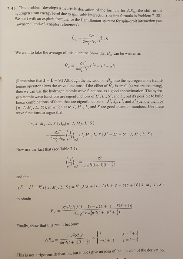 Solved 7 43 This Problem Develops A Heuristic Derivation Chegg Com