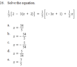 Solved Solve The Equation 1 7 2 3 X 2 1 5 3 X Chegg Com