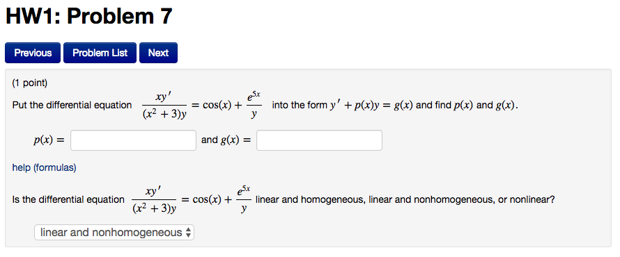 Solved Put The Differential Equation Xy X 2 3 Y Cos Chegg Com