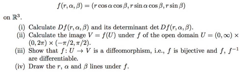 Solved F R Alpha Beta R Cos Alpha Cos Beta R Sin A Chegg Com