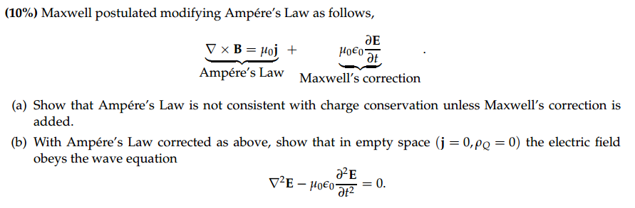 Maxwell's equations homework help