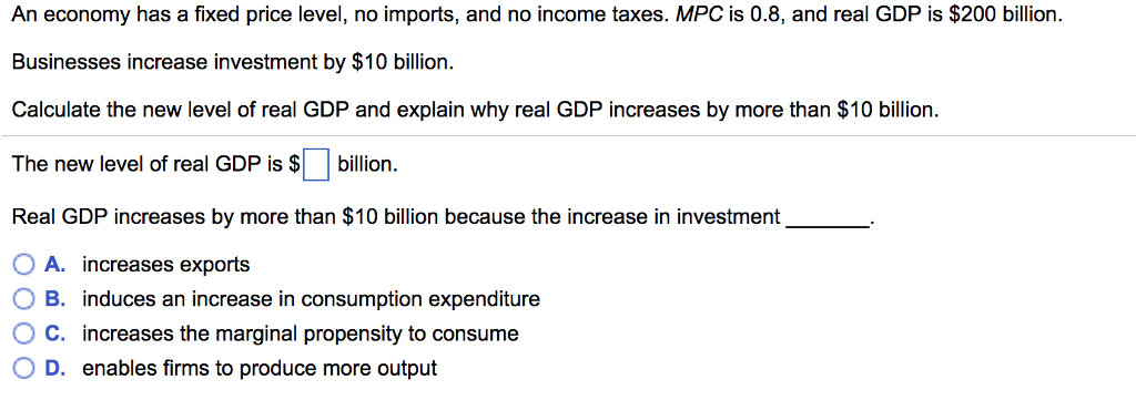 Solved] GDP Calculation If the GDP of an economy is $300 billion, the