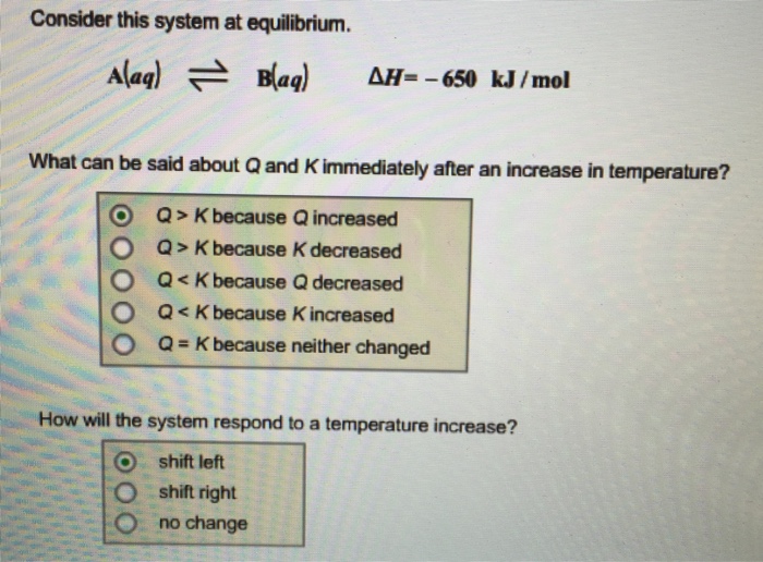 Solved: Consider This System At Equilibrium. What Can Be S... | Chegg.com