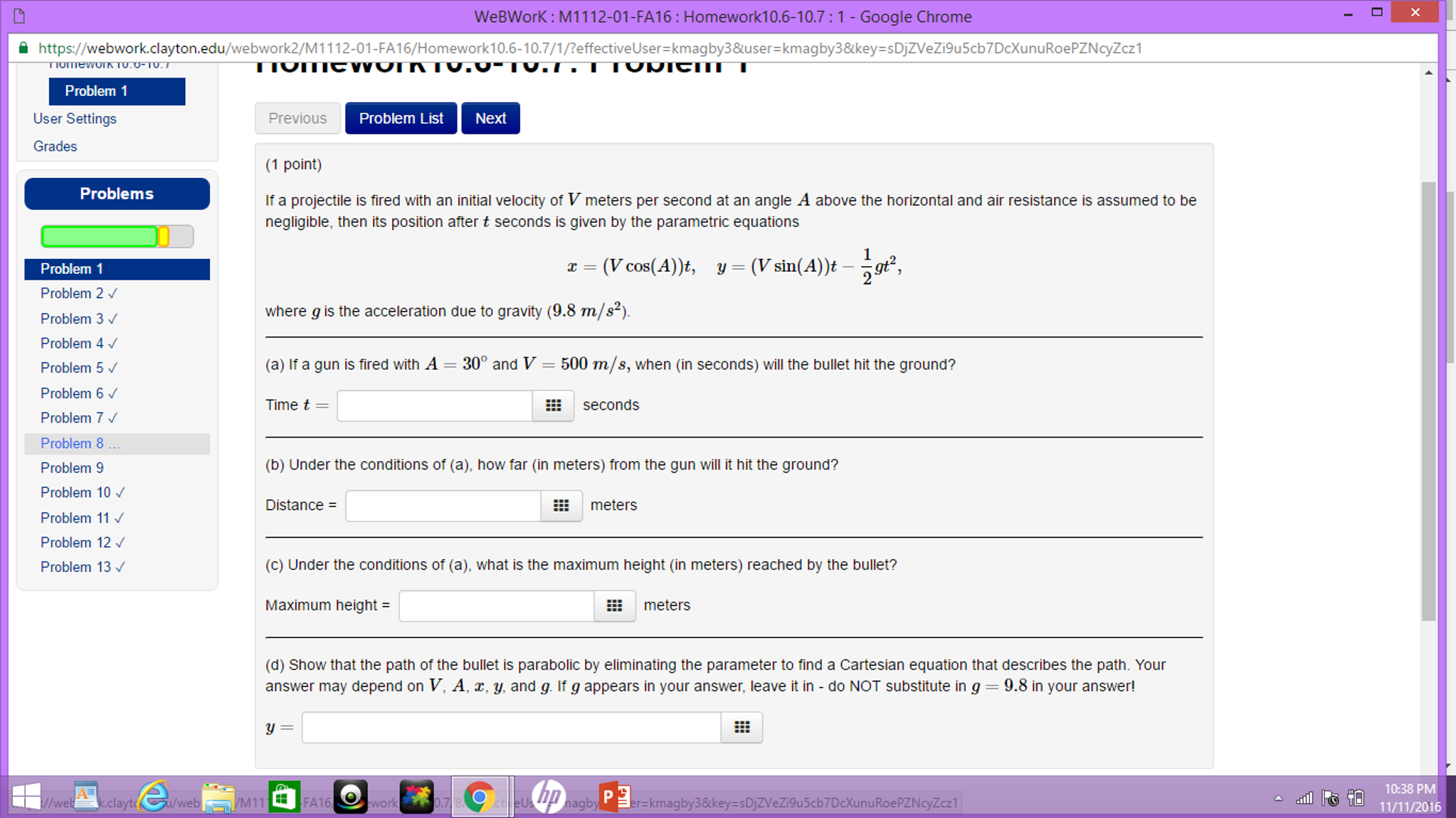 Webwork homework solver picture