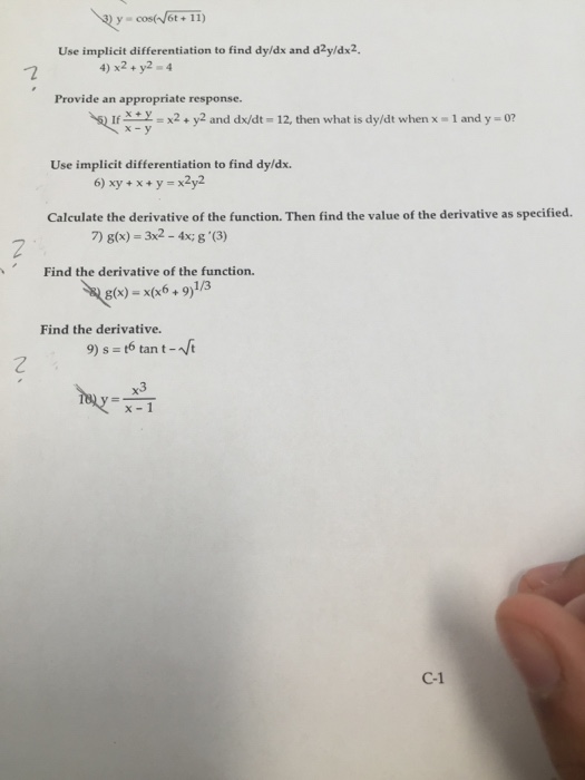 Solved Use Implicit Differentiation To Find Dy Dx And Chegg Com