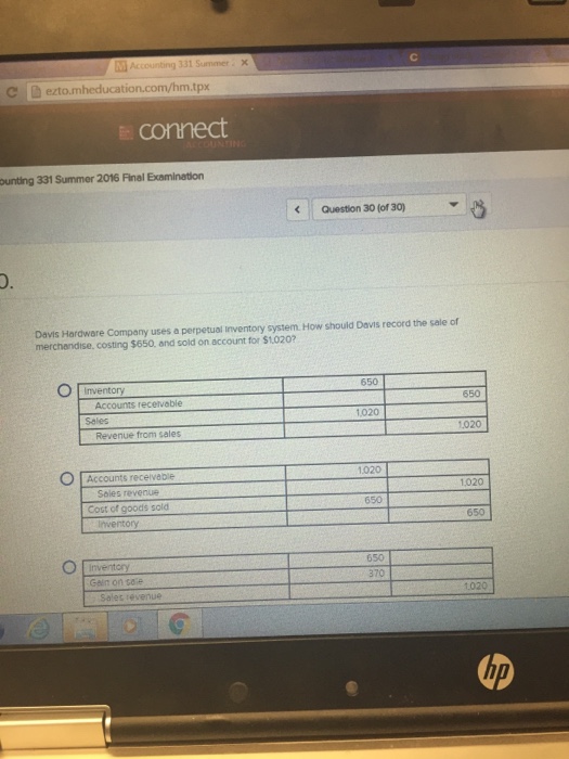 Solved Davis Hardware Company Uses A Perpetual Inventory