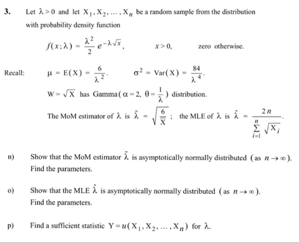 Let Lambda 0 And Let X 1 X 2 X N Be A Ran Chegg Com