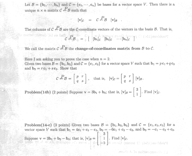 Solved Let B By 1 B And C C Gj Be Bases Fo Chegg Com