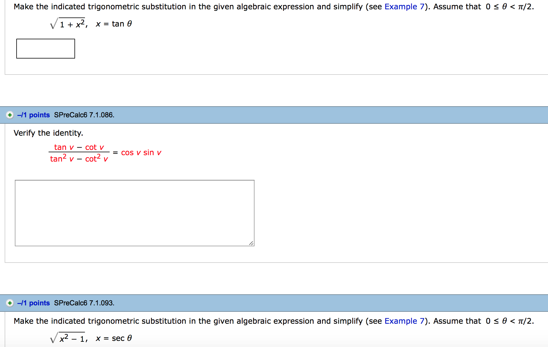 Make The Indicated Trigonometric Substitution In The Chegg Com