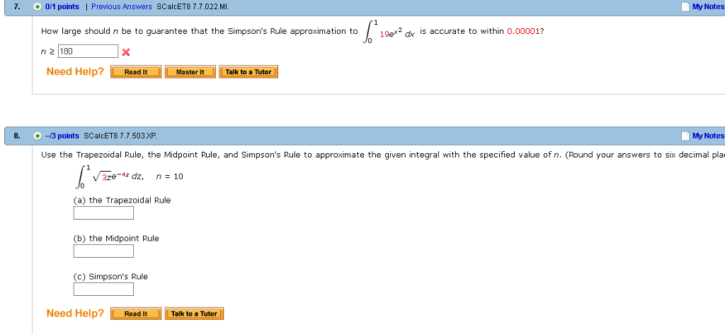 Solved Use The Trapezoidal Rule The Midpoint Rule And S Chegg Com