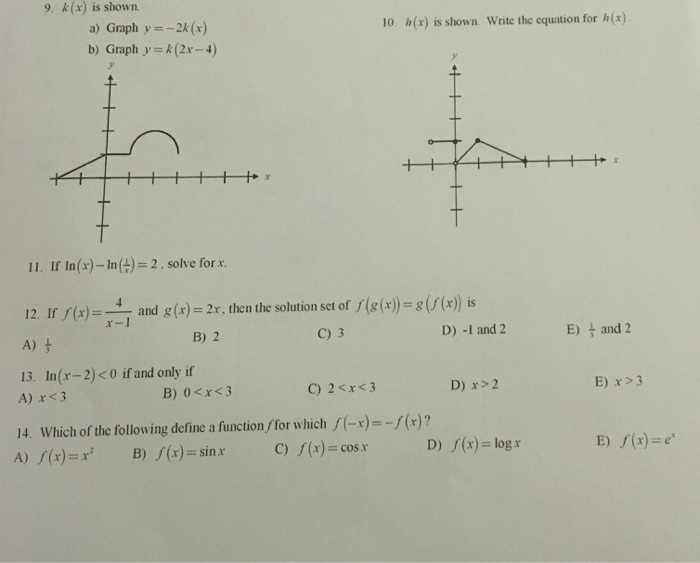 Solved K X Is Shown Graph Y 2k X Graph Y K 2x 4 Chegg Com