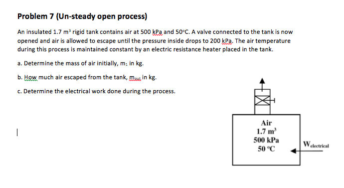 An Insulated 1 7 M3 Rigid Tank Contains Air At 500 Chegg 