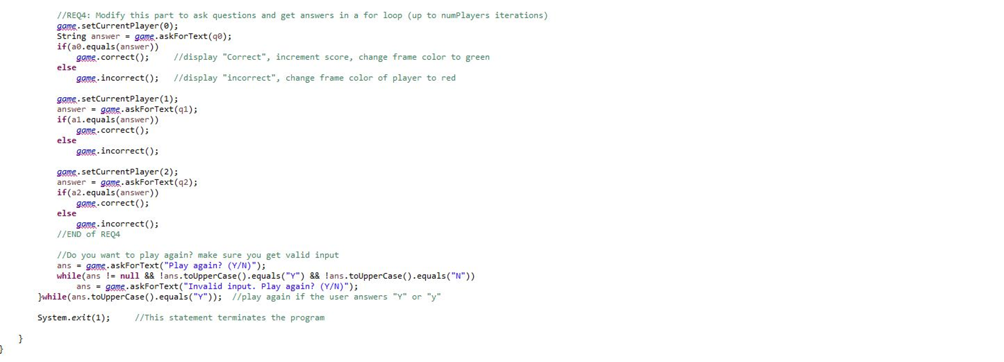 Solved Part 2: This part is a game that the user can play.