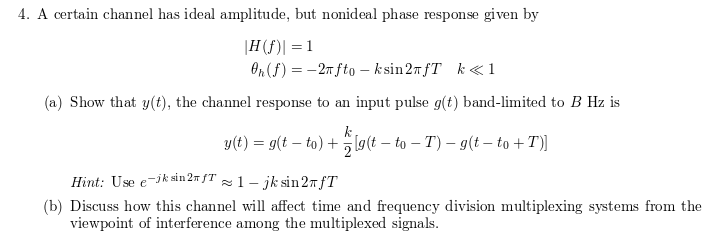 Solved An ideal (-pi/2)-radian phase shifter has the