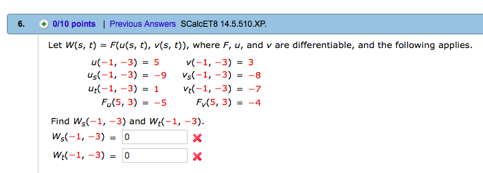 Solved 6 0 10 Points Previous Answers Scalcet8 14 5 51 Chegg Com