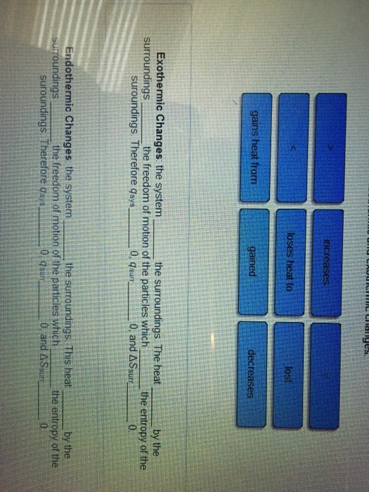 Plete The Following Sentences About Endothermic Chegg 