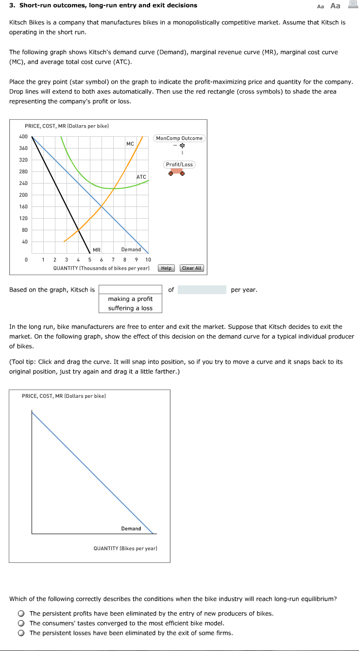 long entry exit run in 3. and the Entry Outcomes, D 3. run Exit  Solved: Short And run Long