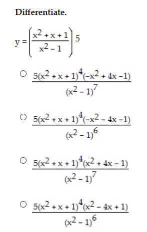 Differentiate Y X 2 X 1 X 2 1 5 5 X 2 X Chegg Com