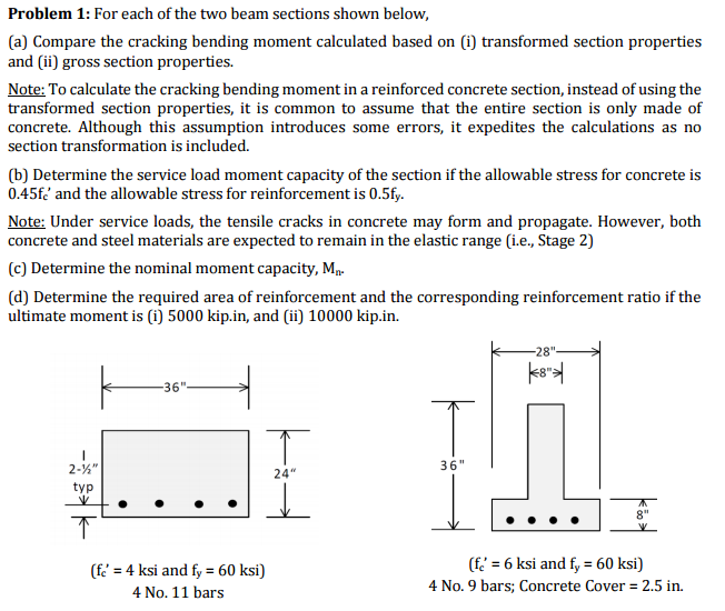 Solved: : For Each Of The Two Beam Sections Shown Below, (... | Chegg.com