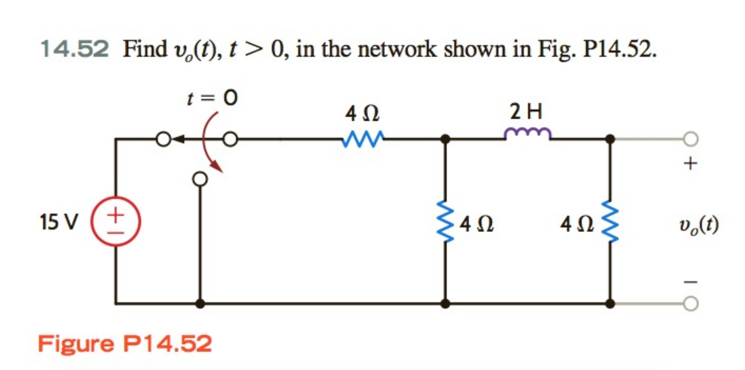 Solved Find V 0 T T 0 In The Network Shown In Fig P Chegg Com