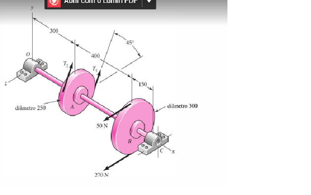 Solved The ﬁgure is a schematic drawing of a countershaft