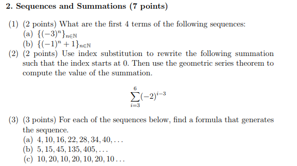 Solved 4 3 Points Give An Example Of A Function From N