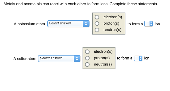 Solved Metals And Nonmetals Can React With Each Other To Chegg Com
