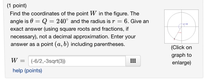 Solved Find The Coordinates Of The Point W In The Figure Chegg Com