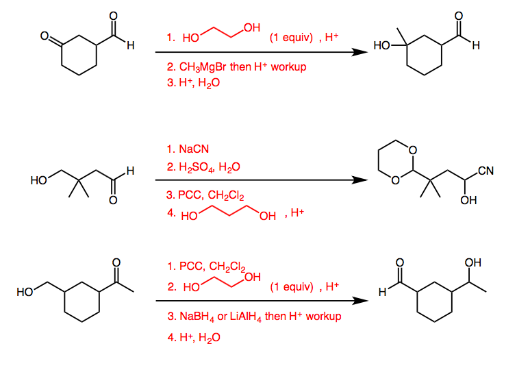 Solved 1 Ho 1 Equiv H Ho 2 Ch3mgbr Then H Workup Chegg Com