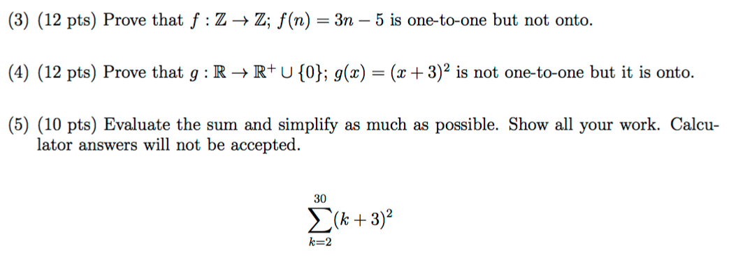 Solved Prove That F Z Rightarrow Z F N 3n 5 Is One Chegg Com