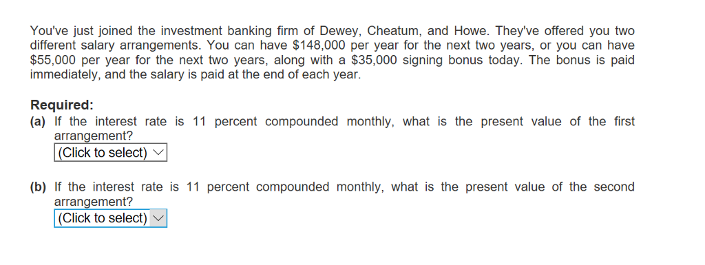 You Ve Just Joined The Investment Banking Firm Of Chegg 