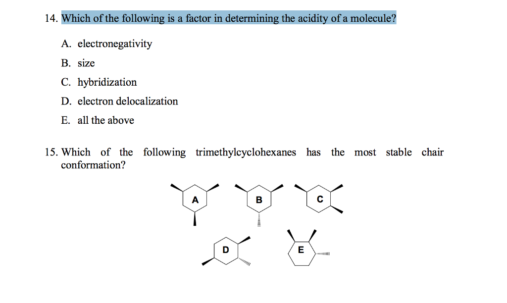 Solved Which Of The Following Is A Factor In Determining