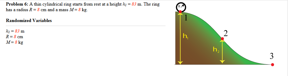 a) write an expression for the ring's internal ene