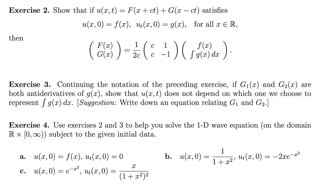 Solved Exercise 2 Show That If U X T F Ct G X Ct Chegg Com