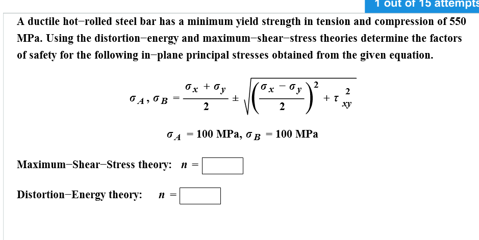 Solved A Ductile Hot Rolled Steel Bar Has A Minimum Yield Chegg Com