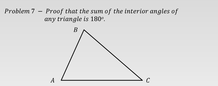Solved Proof That The Sum Of The Interior Angles Of Any T