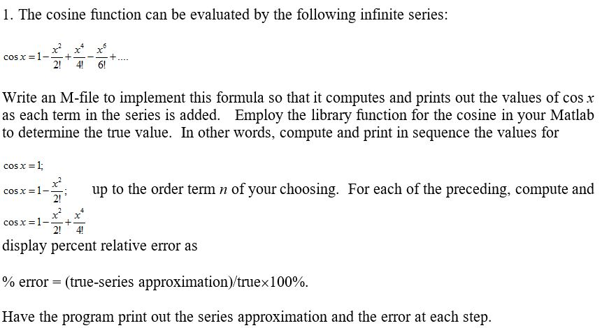 Taylor series - matlab for loop picture