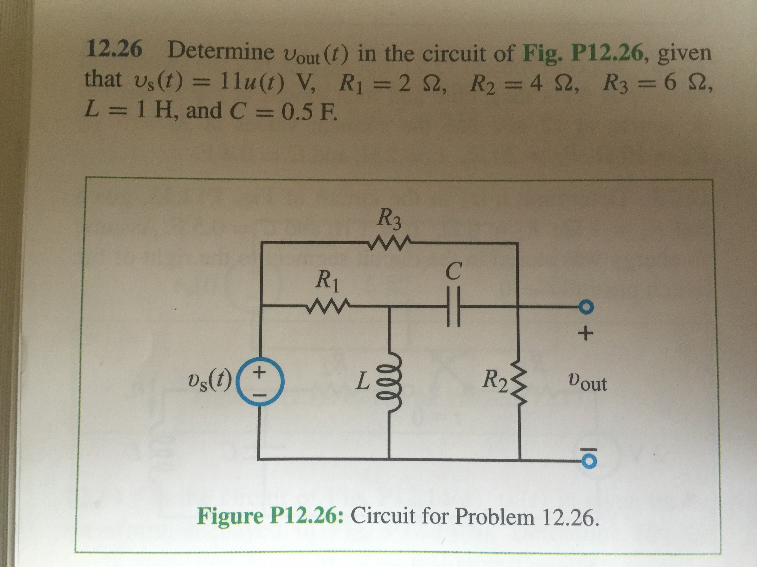 Solved Determine V Out T In The Circuit Of Fig P12 26 Chegg Com