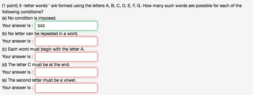 Solved 3 -letter are using the letters A, B, | Chegg.com