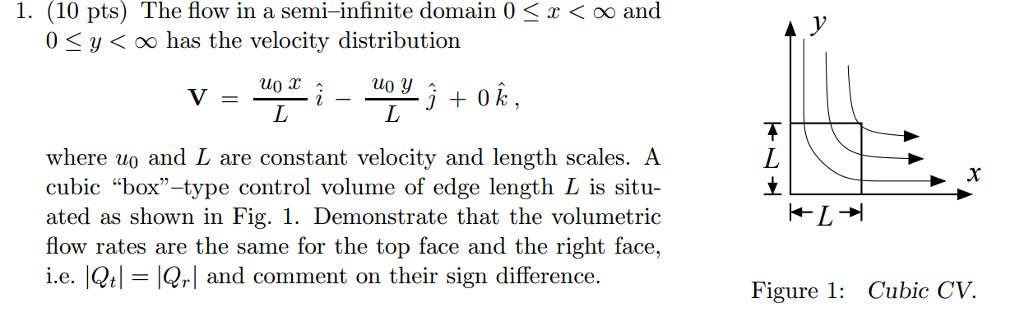 Solved The Flow In A Semi Infinite Domain 0 Lessthanorequ Chegg Com