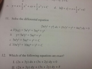 Solved Solve The Differential Equation 3x 2y 3 Y 4 Dx Chegg Com