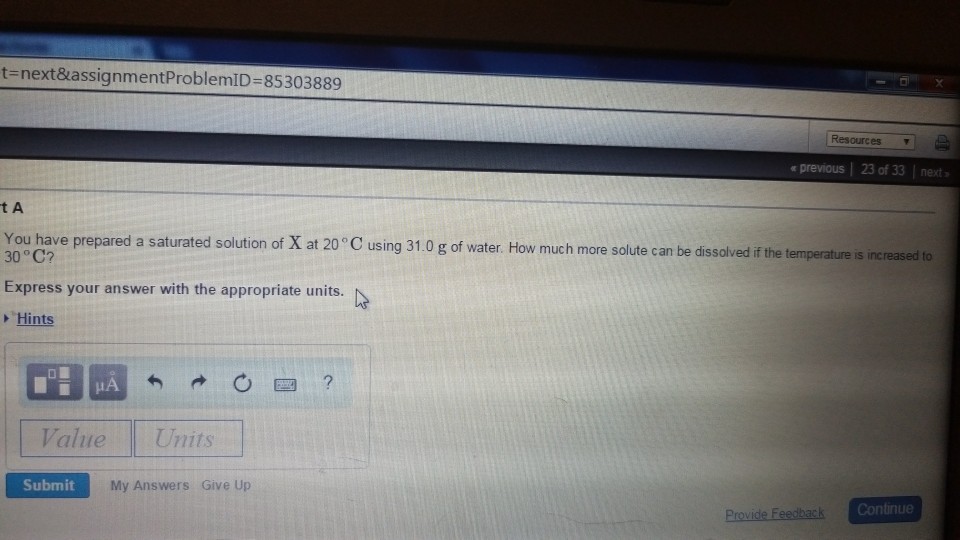 Solved You have prepared a saturated solution of X at 20 | Chegg.com