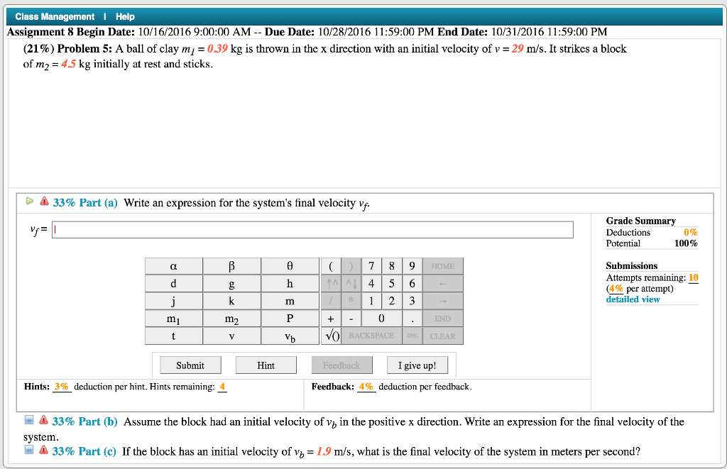 Solved: A Ball Of Clay M_1 = 0.39 Kg Is Thrown In The X Di... | Chegg.com